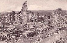 Asiago distrutta dopo i combattimenti della Strafexpedition - 1915